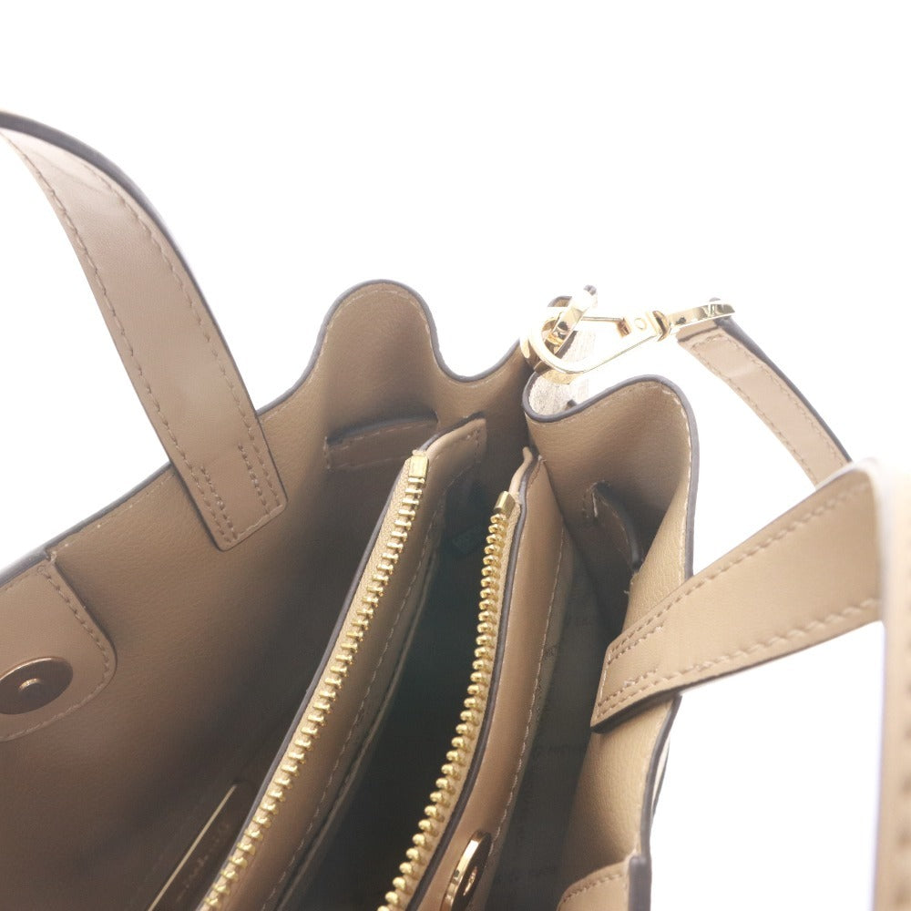 ■ マイケルコース エミリア サッチェル スモール ハンドバッグ ショルダーバッグ 鞄 ロゴ レディース ベージュ