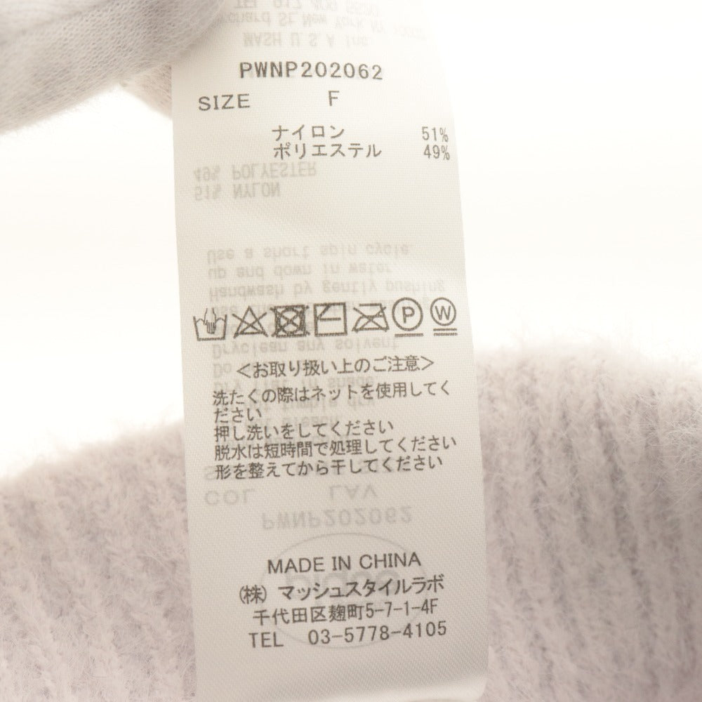 ■ gelato pique ジェラートピケ BUNNYモコショートパンツ ボトムス ウサギ風装飾 レディース F パープルベージュ タグ付き 未使用