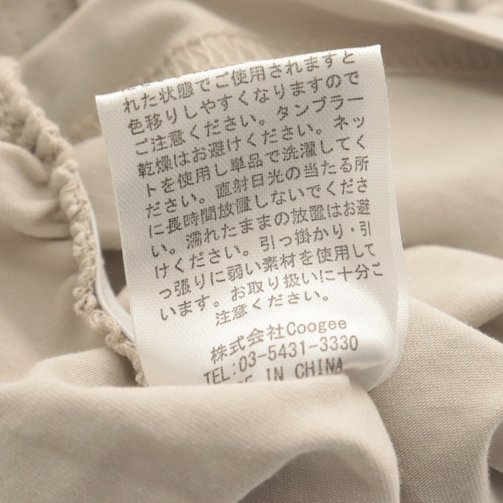 ■ YILON イロン ギャザートップス ブラウス 長袖 Lace gather tops レース レディース F ライトベージュ系 美品