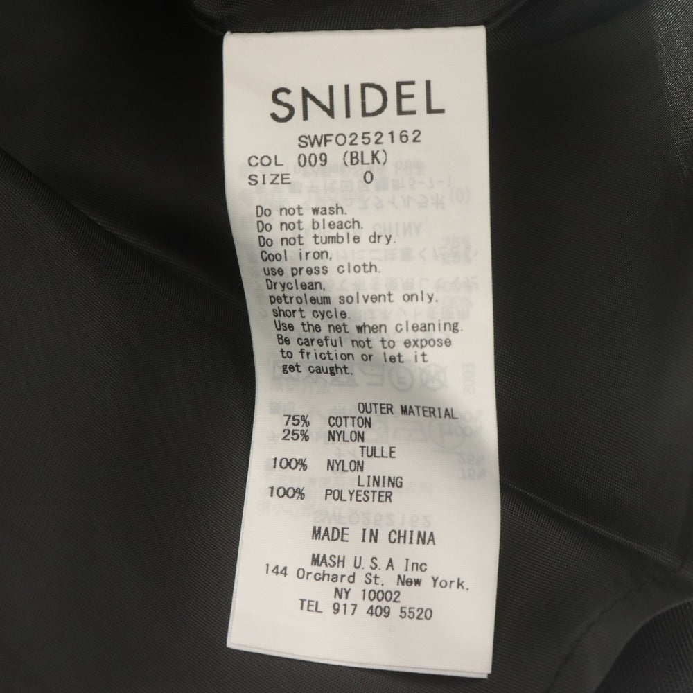 ■ SNIDEL Tuck Mini Dress 20th Anniversary Edition Sleeveless Top SWFO252162 Women's 0 (S equivalent) Black With Tags Unused