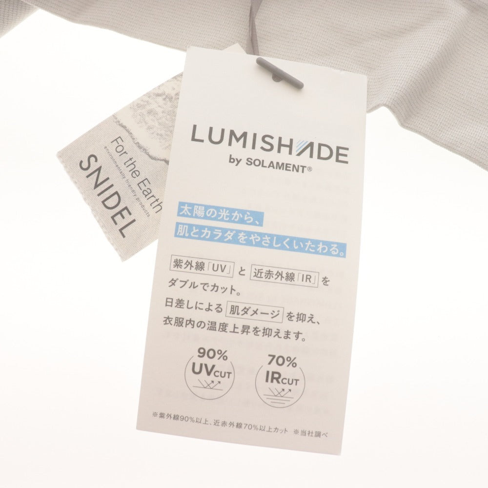 ■ スナイデル SNIDEL UVカットパーカー 長袖 ジップアップ LUMISHADE ライン リボン レディース フリー ライトグレー タグ付き 未使用