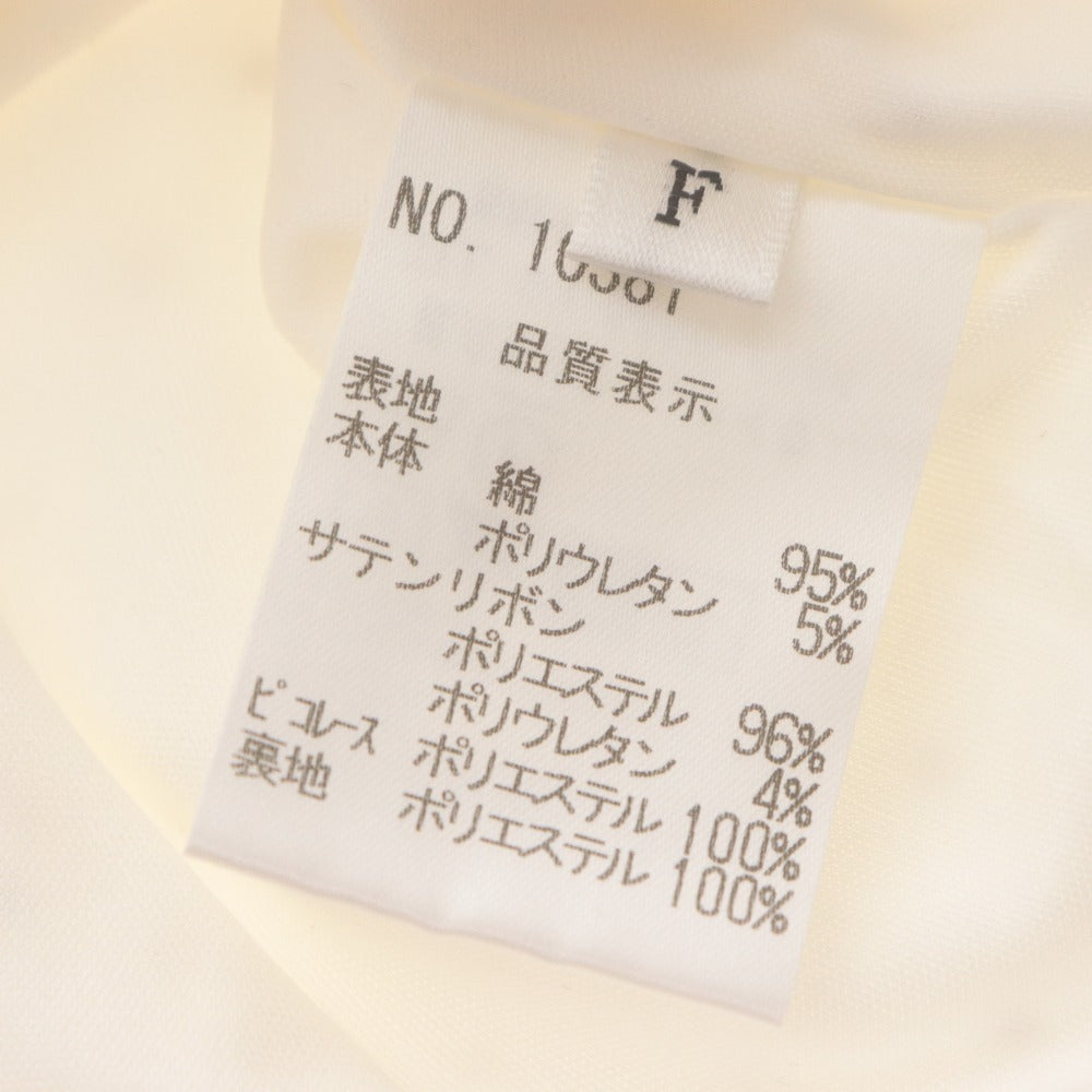 ■ エムミー エメ M me eme アンサンブル カーディガン ベアトップ セット ドット レディース F ブラック アイボリー タグ付き 未使用