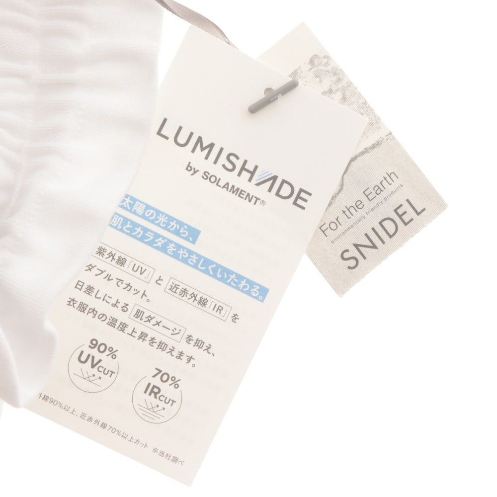 ■ スナイデル SNIDEL UVカットパンツ ボトムス ドロスト ライン リボン LUMISHADE レディース フリー ホワイト タグ付き 未使用