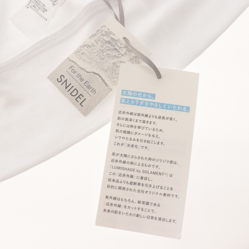 ■ スナイデル SNIDEL UVカットパーカー 長袖 ジップアップ LUMISHADE ライン リボン レディース フリー ホワイト タグ付き 未使用