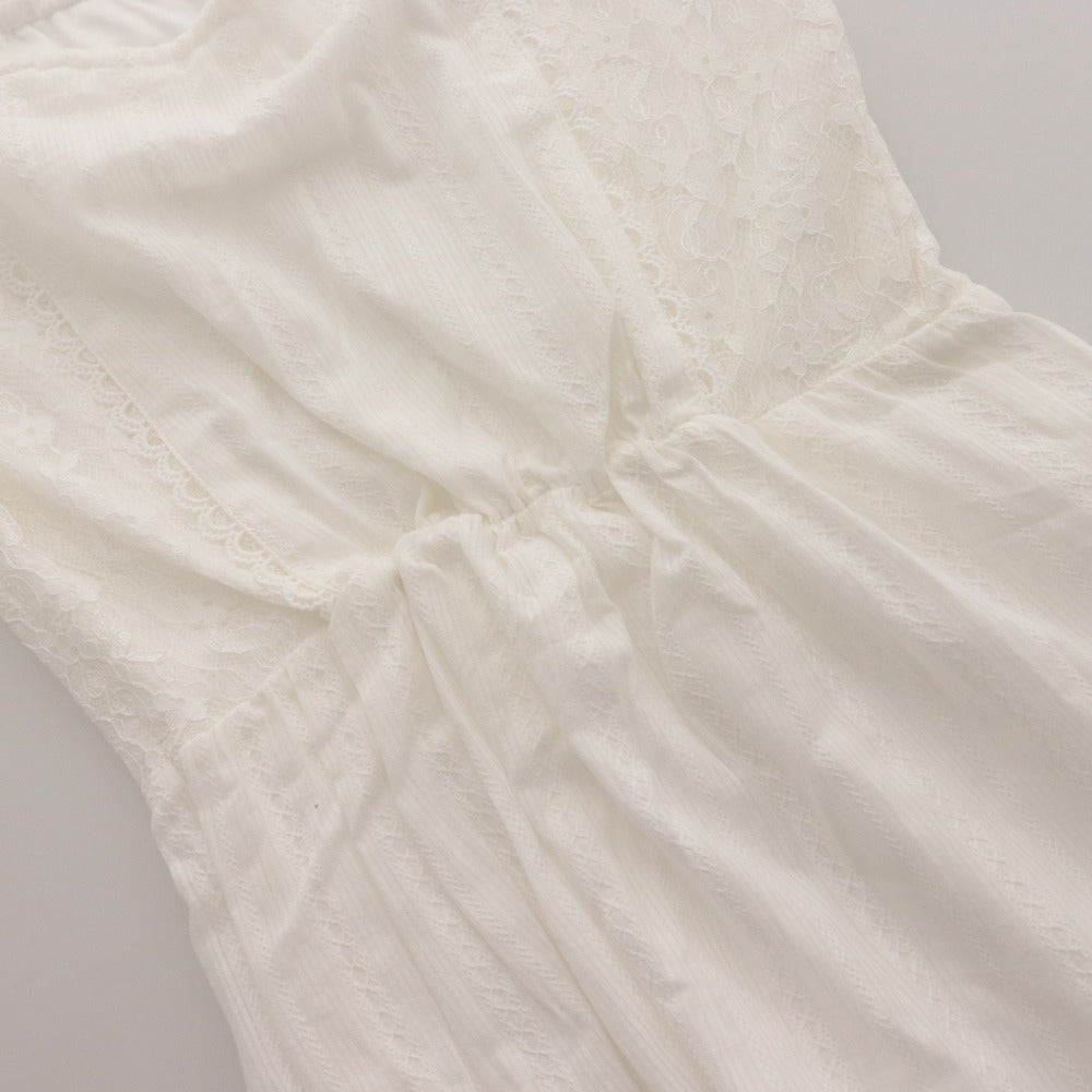■ YILON Long Dress Camisole Lace Women's One Size White
