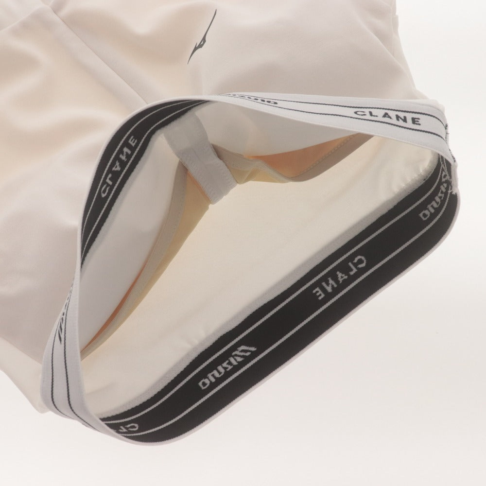 ■ クラネ ミズノ CLANE×MIZUNO カットソー トップス ハーフジップ UVカット クロップド レディース1(S相当) ホワイト タグ付き 未使用