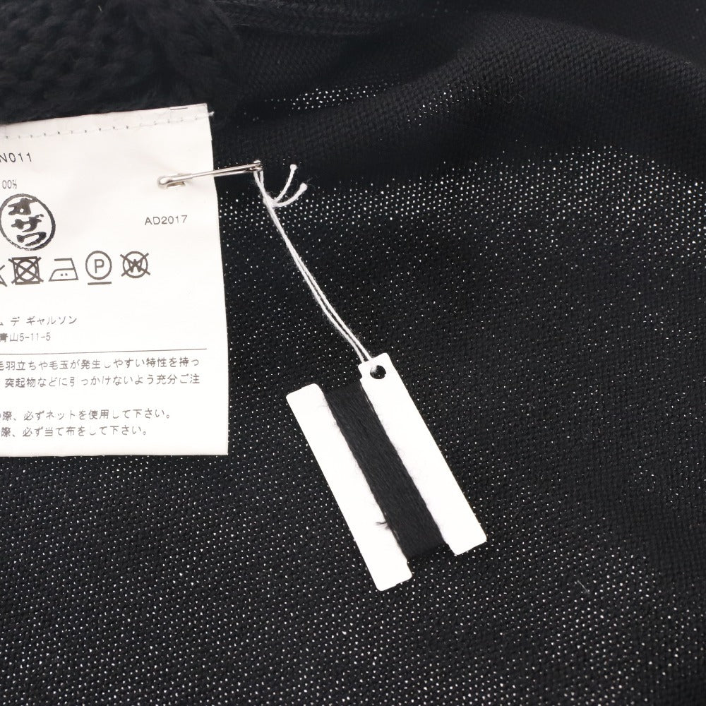 ■ コムデギャルソンオムプリュス ロング ニット 長袖 トップス 日本製 レイヤード 重ね着風 ローゲージ ハイゲージ メンズ S ブラック