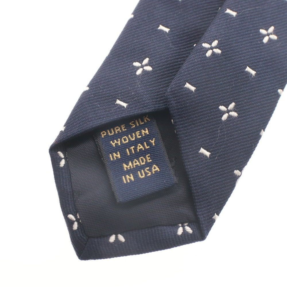 ■ ブルックスブラザーズ BrooksBrothers ネクタイ RN93986 総柄 シルク100% メンズ ネイビー