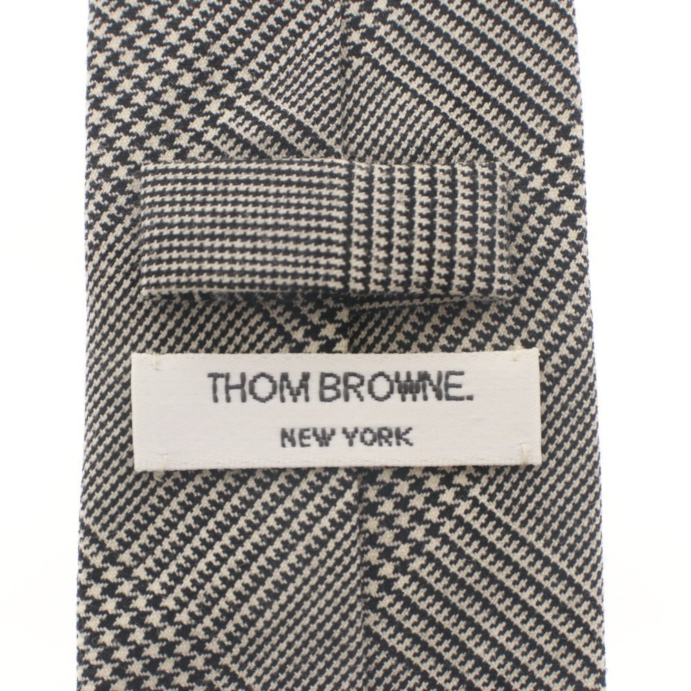■ トムブラウン THOM BROWNE ネクタイ グレンチェック メンズ グレー系