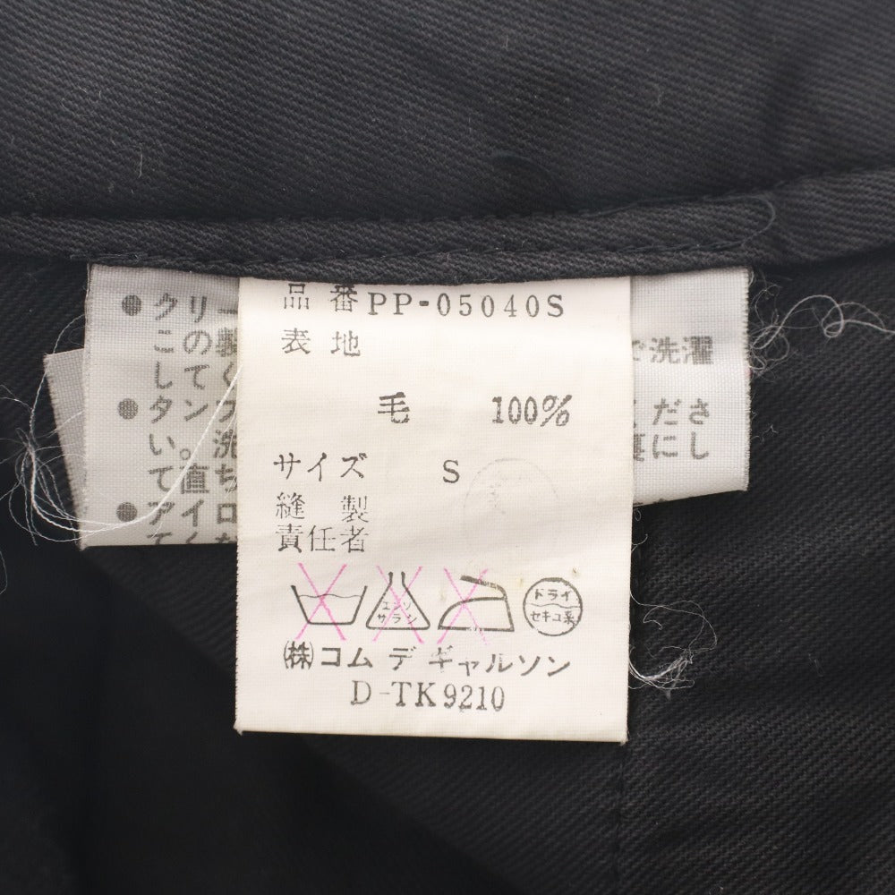 ■ コムデギャルソンオムプリュス タックパンツ PP-05040S ボトムス スラックス 日本製 ウール センタープレス メンズ S ブラック