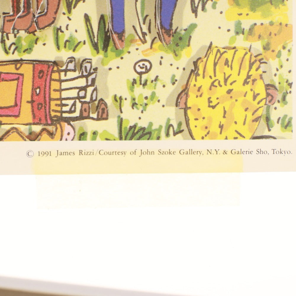 ■ James Rizzi ジェームズリジィ シルクスクリーン TOO MANY PEOPLE PLAYING GOLF 3D版画 絵 アート 作品