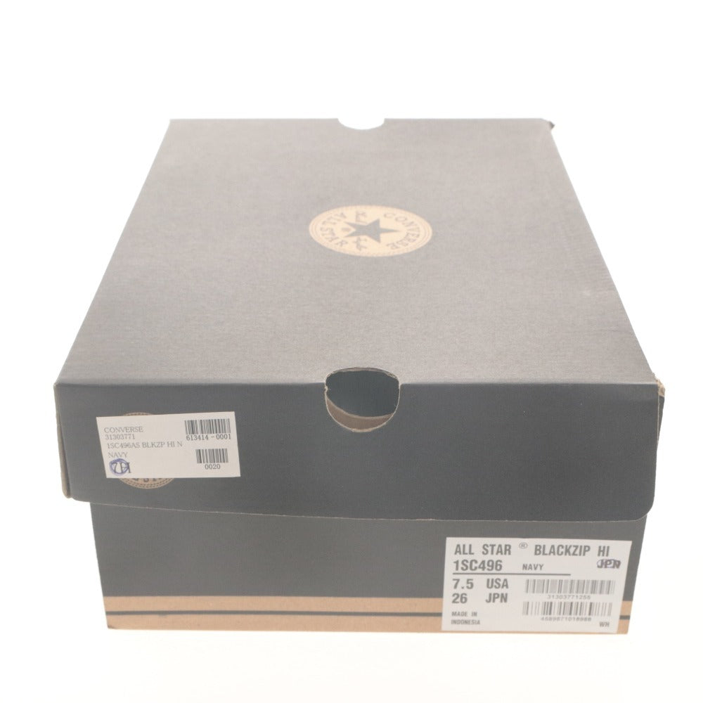 ■ CONVERSE コンバース スニーカー シューズ 靴 ALL STAR BLACKZIP HI 1SC496 メンズ 7 1/2 (26.0cm相当) ネイビー系 箱付き 未使用