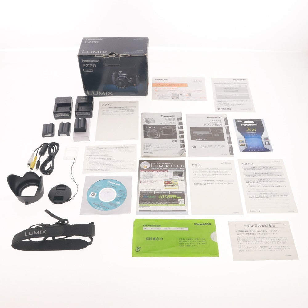 ■ Panasonic パナソニック デジタルカメラ DMC-FZ28 レンズ 1:2.8-4.4 4.8-86.4 ASPH. 通電確認済み 箱 付属品付き
