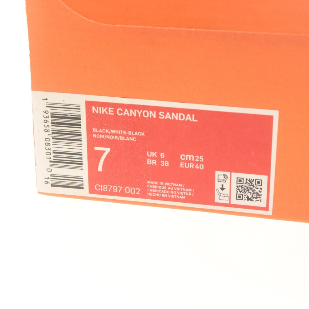 ■ NIKE ナイキ サンダル シューズ 靴 CANYON SANDAL キャニオン サンダル C18797-002 メンズ 25cm ブラック ホワイト 箱/タグ付き 未使用