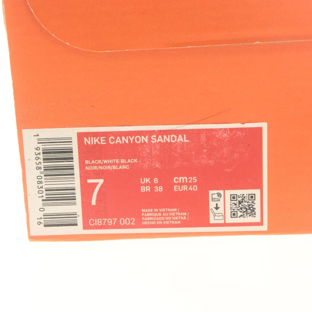 ■ NIKE ナイキ サンダル シューズ 靴 CANYON SANDAL キャニオン サンダル C18797-002 メンズ 25cm ブラック ホワイト 箱/タグ付き 未使用