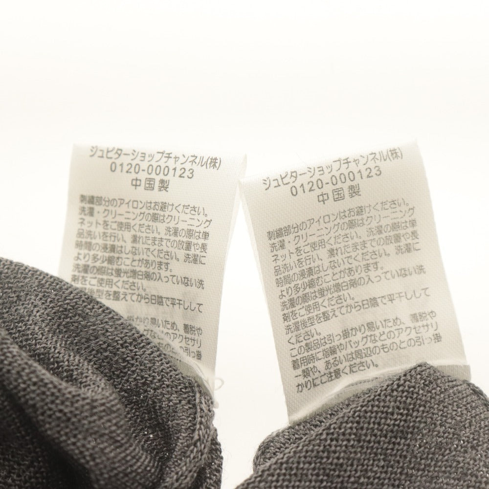 ■ Chancery Lane アンサンブル カーディガン ニットシャツ 長袖 アウター トップス 花柄 レディース L M 黒 グレー 未使用