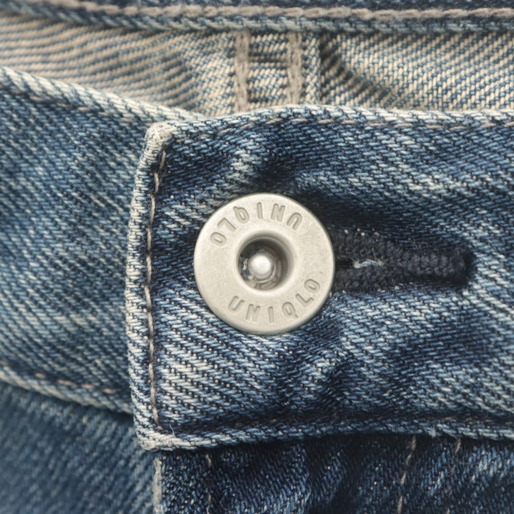 ■ UNIQLO ユニクロ デニムパンツ バギーカーブジーンズ ボトムス ワイド メンズ レディース 男女兼用 30 (実寸L相当)ライトネイビー系