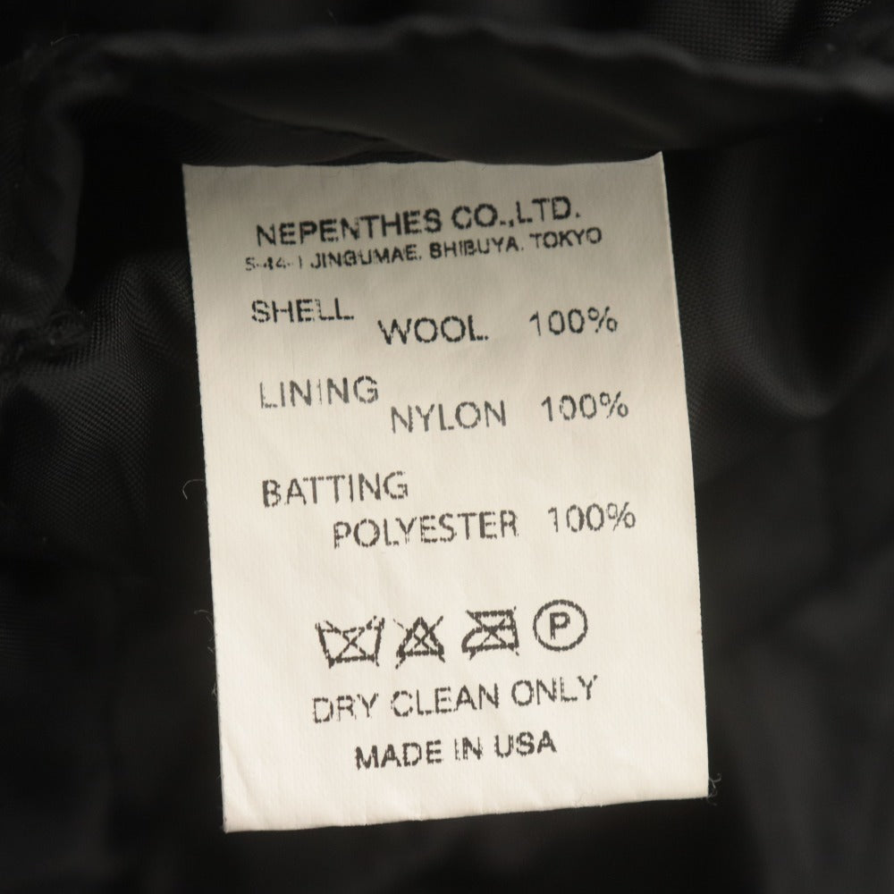 ■ FWK Engineered Garments ジャケット 長袖 アウター チェック柄 ボタン 襟 アメリカ製 メンズ 1 (S相当) 黒 ネイビー系 ダークグリーン