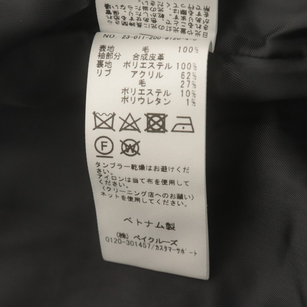 ■ Spick&Span スピックアンドスパン スタジャン スタジアムジャンパー 長袖 アウター ウール レディース 38 ブラック 未使用