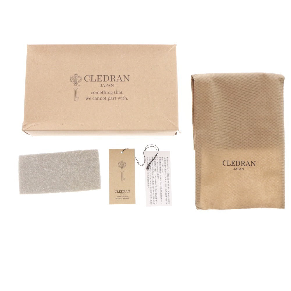 ■ CLEDRAN クレドラン 長財布 ウォレット L字ファスナー 小銭入れ 札入れ メンズ レディース ライトブラウン系 箱 袋付き 未使用