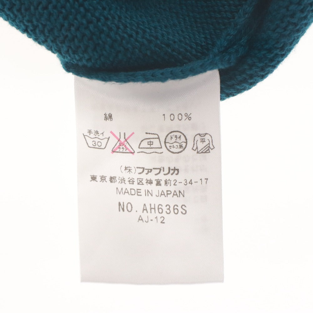 ■ Lacoste LACOSTE Knit Vest Top Cable V-neck Made in Japan Men's (S equivalent) Blue-Green