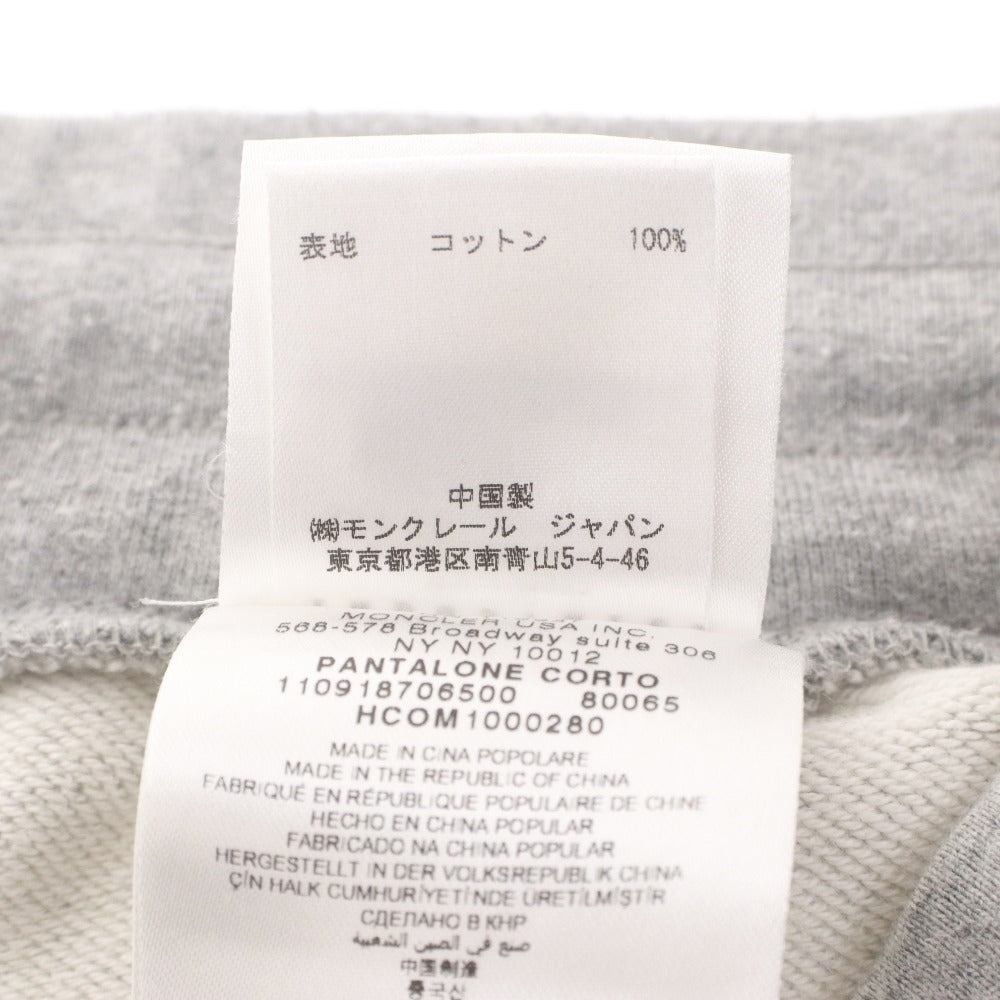 ■ MONCLER Shorts Half Pants Bottoms Sweat Side Line Men's L Gray