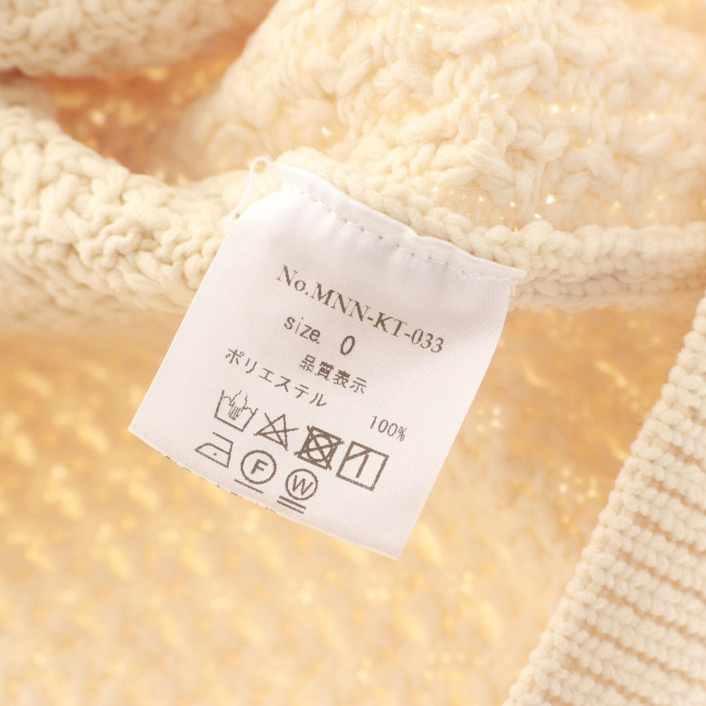 ■ manon Sweater Long Sleeve Top Skipper Cable Knit Pullover Collar Short Length Women's 0 (Free) Ivory Unused