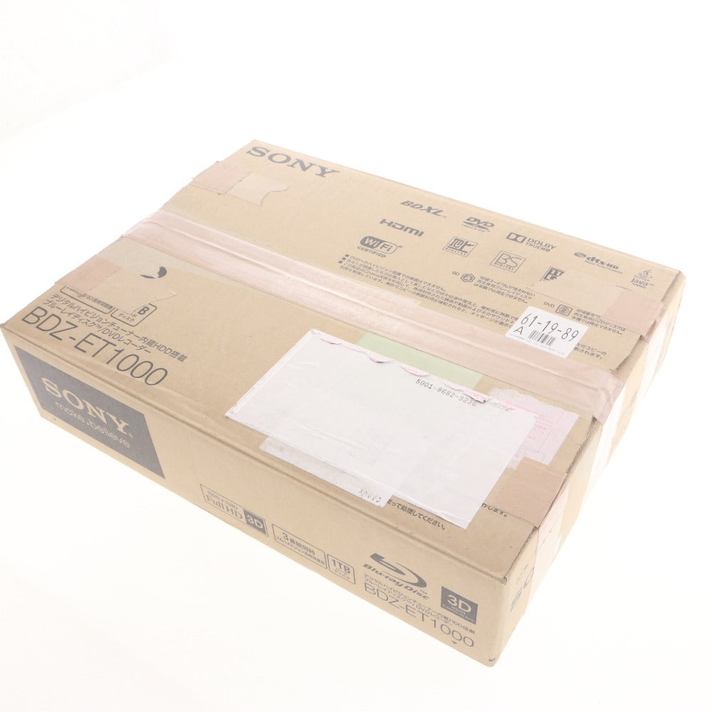 ■ SONY DVD ブルーレイレコーダー BDZ-ET1000 1TB 1920x1080 full HD 3D 3番組同時録画 外付けHDD対応 付属品付き 動作品 ジャンク
