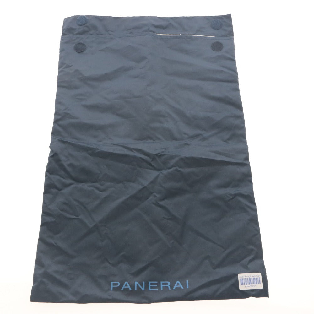 ■ OFFICINE PANERAI Large Stole Non-Sale Novelty Made in Italy Linen Silk Blend Light Beige with Bag