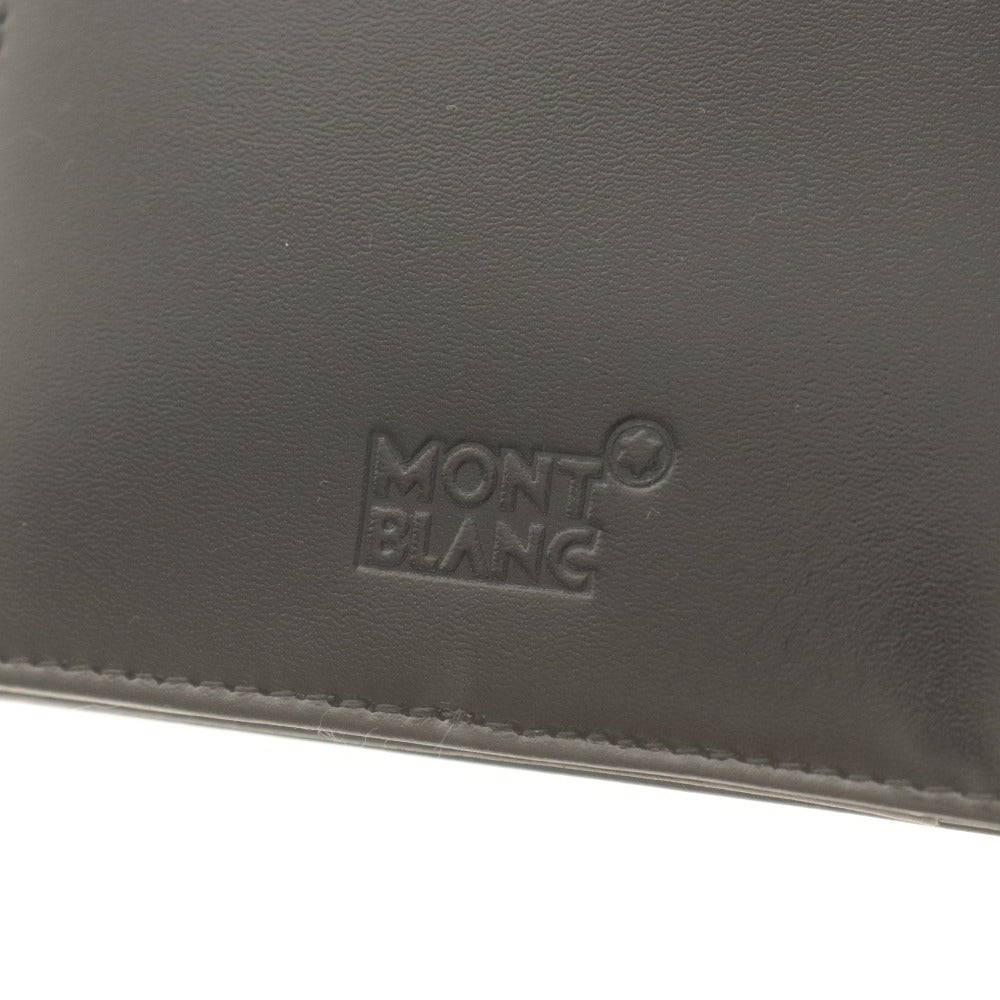 ■ モンブラン MONTBLANC カードケース 名刺入れ 定期入れ 二つ折り レザー ブラック 付属品付き 未使用