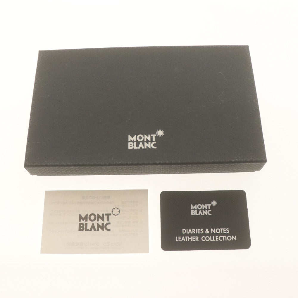 ■ モンブラン MONTBLANC ノートカバー 手帳カバー メモ帳 A6 ケース レザー オレンジ 箱付き 未使用