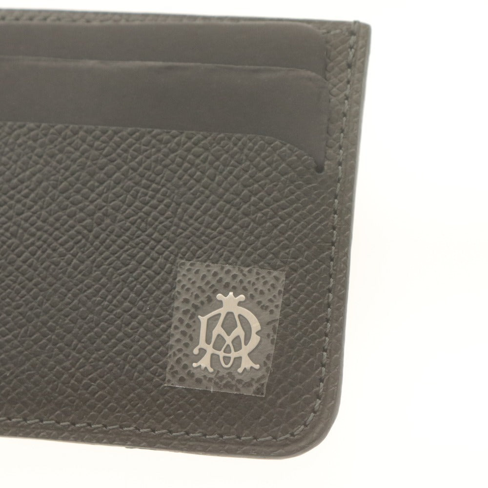 ■ Dunhill Card Case Pass Case Bourdon Business Card Holder Calf Leather Dark Gray Sumikuro-kei With Box Unused