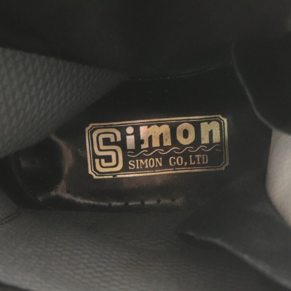 ■ Simon シモン ブーツ シューズ 靴 紐 ファスナー マジックテープ 無地 メンズ 25cm ブラック