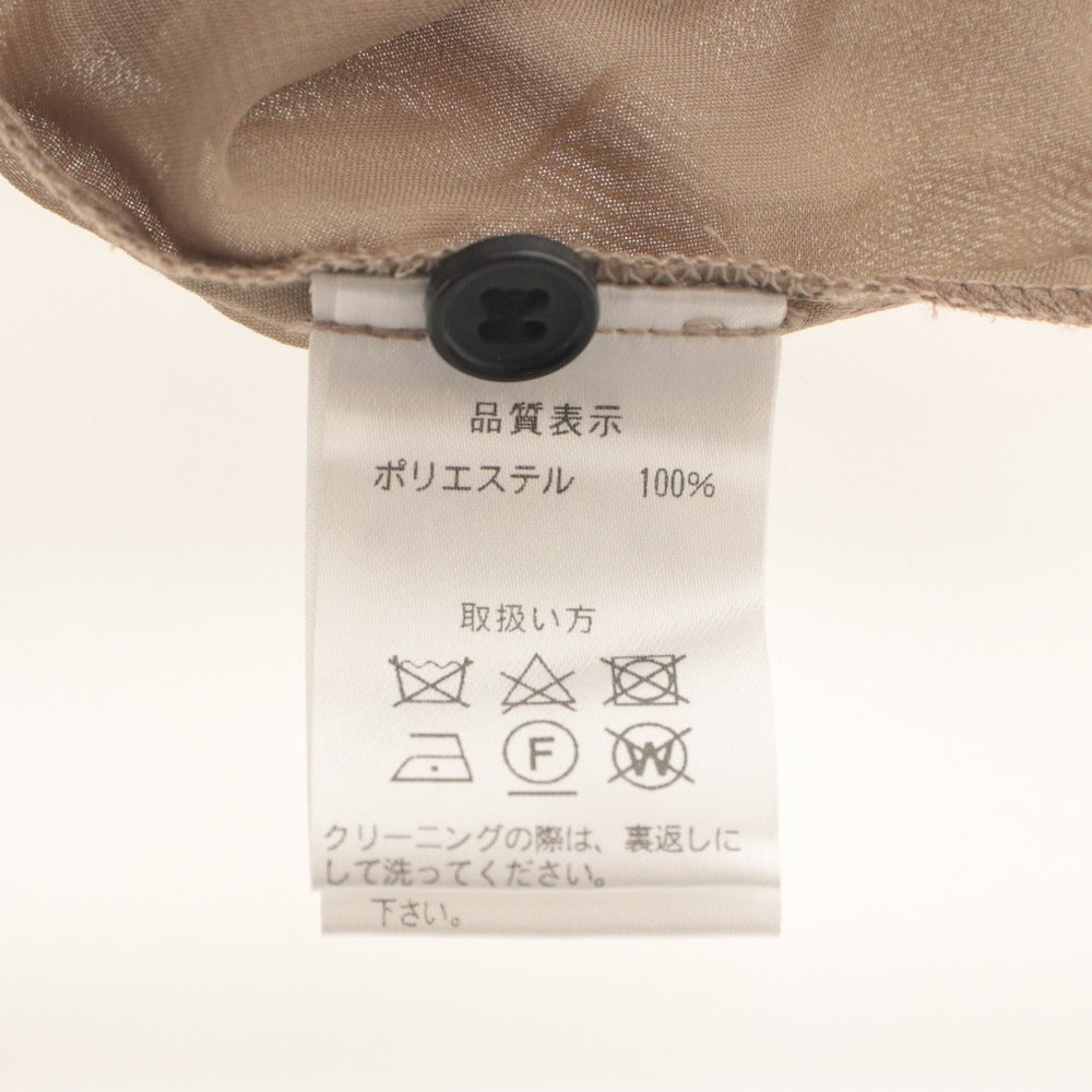 ■ GRAND TABLE ロングワンピース アコーディオンプリーツ キャミソール付き 長袖 ボウタイ レディース 実寸M〜L相当 ベージュ 未使用