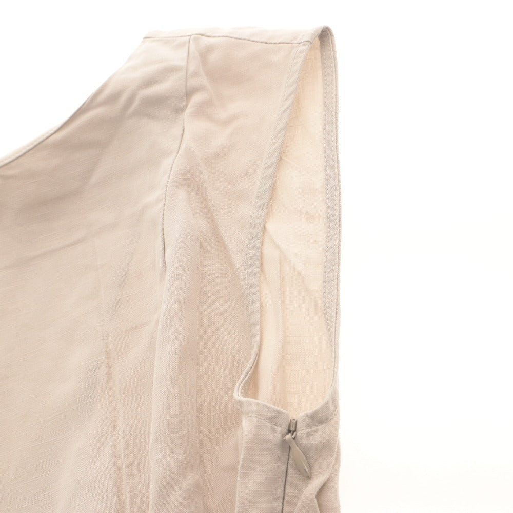 ■ URBAN RESEARCH ROSSO ロングワンピース ノースリーブ トップス ウエストギャザー レディース フリー ライトベージュ 未使用(訳アリ)