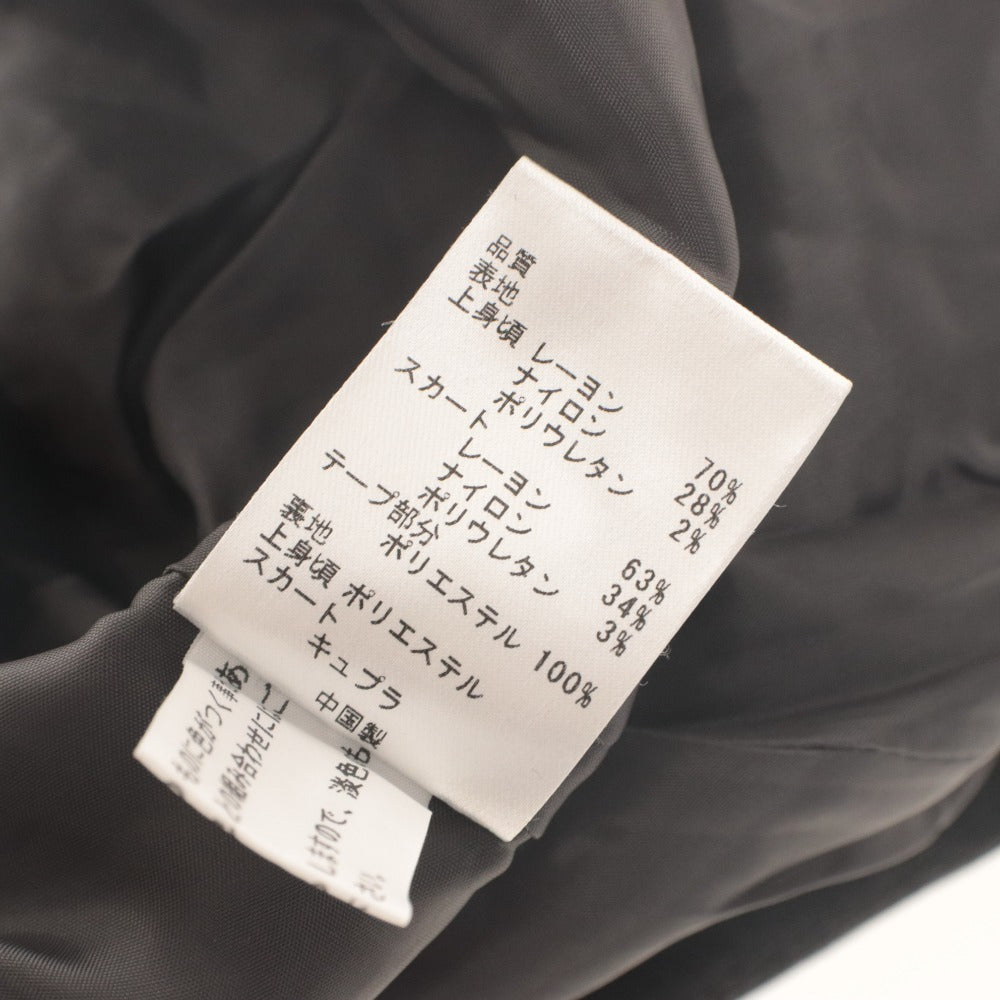 ■ TOCCA トッカ バイカラーワンピース ひざ丈 長袖 トップス LUMINOUS ルミナスドレス オンワード樫山 レディース 4 (L相当) 黒 グレー