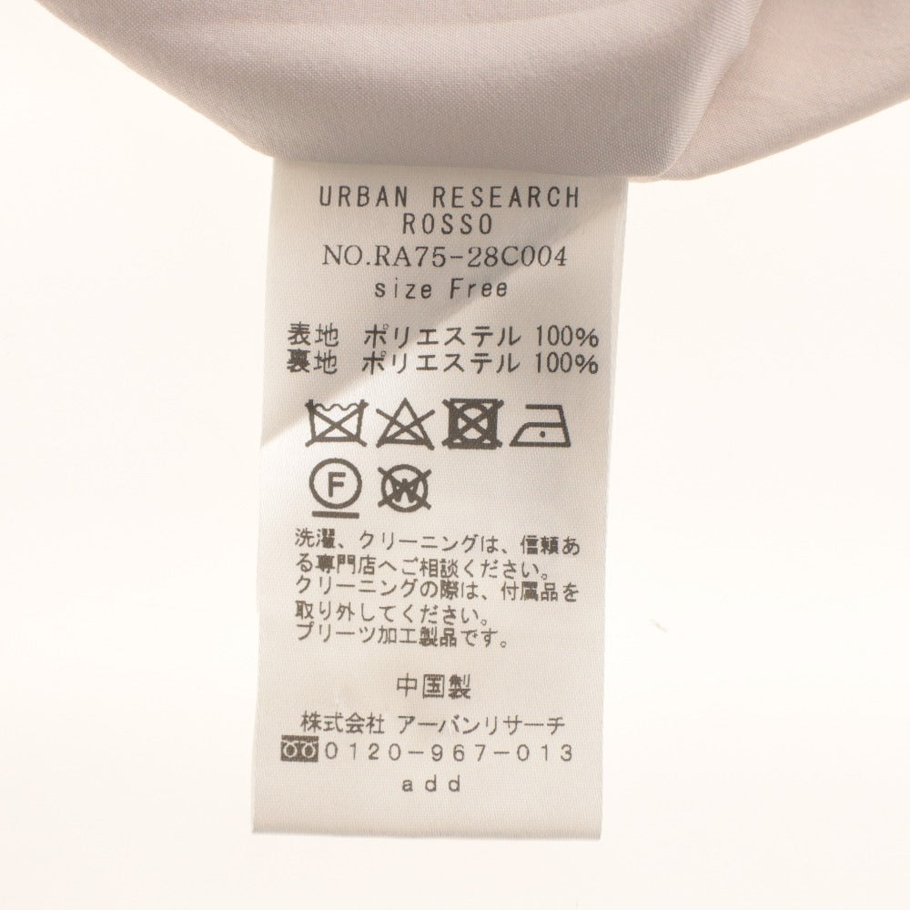 ■ URBAN RESEARCH ROSSO プリーツドレス ワンピース ノースリーブ ロング丈 トップス フリル フォーマル レディース フリー ラベンダー系