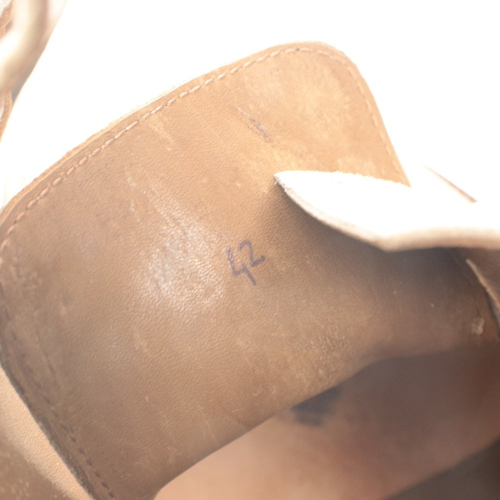 ■ eleventy Leather Shoes Suede Double Monk Strap Wingtip Dress Men's 42 (equivalent to 26.5-27 cm) With dustbag and box, Unused (with defects)