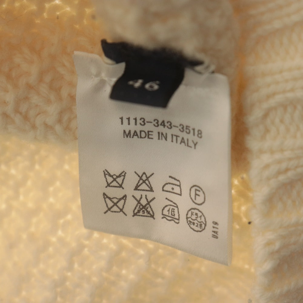 ■ drumohr Drumohr Sweater Long Sleeve Top Knit Turtleneck Made in Italy Men's 46 White
