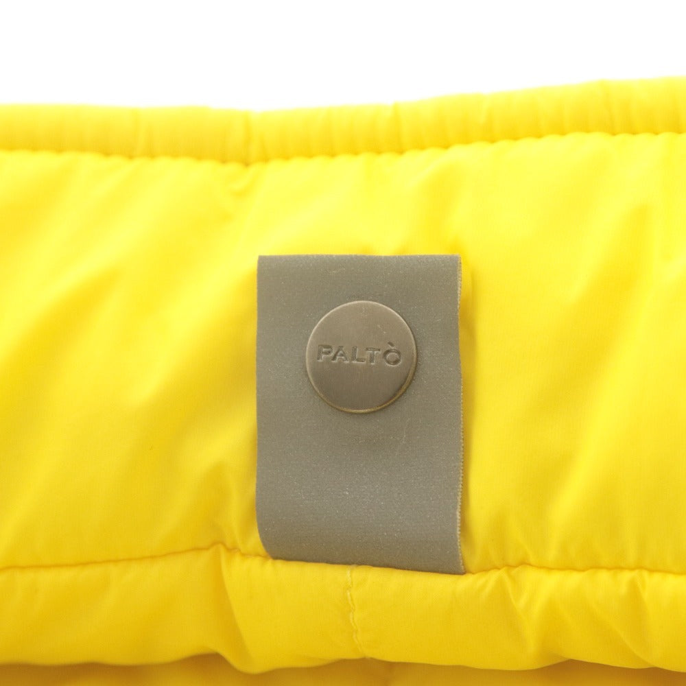 ■ PALTO Down Vest Outer Vannino Nylon Reversible Men's 48 Khaki Yellow