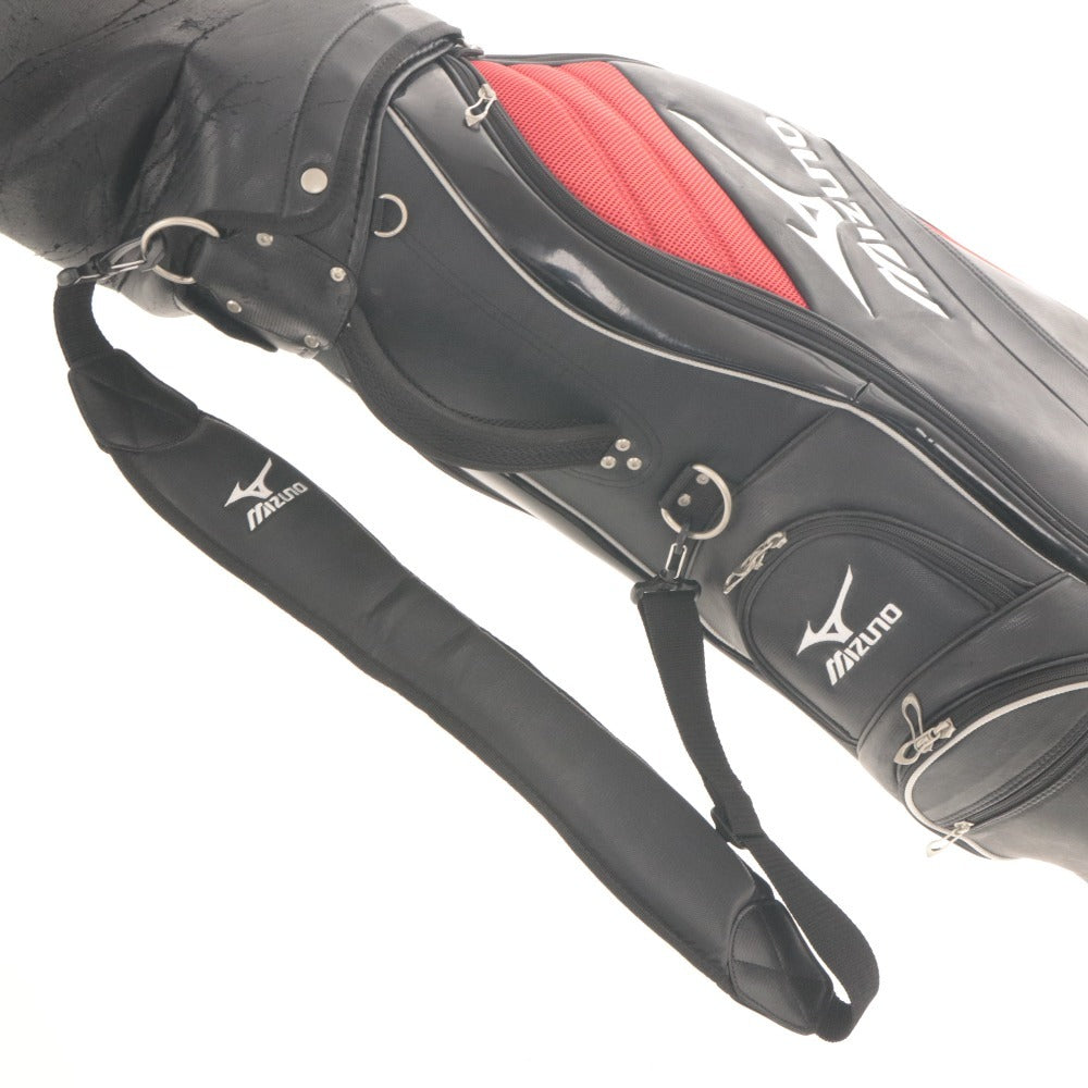 ■ MIZUNO Golf Bag Caddy Bag Golf Goods 5-Way Divider Approx. 126cm 3.1kg Black Red