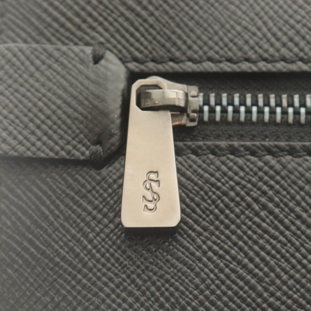 ■ SERAPIAN Clutch Bag, Second Bag, Leather Bag, Leather, Evolution, Single-Sided Zipper, Business Case, Made in Italy, Black