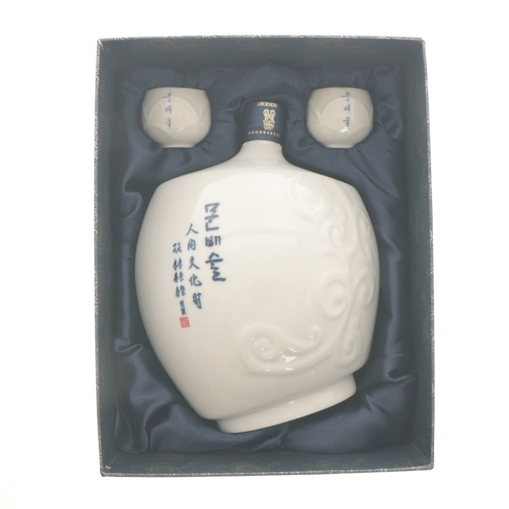 ■ 酒 ムンベ酒 韓国 重要無形文化財 40% 1000ml 陶器ボトル ぐい呑み 未開栓 未使用 箱付き