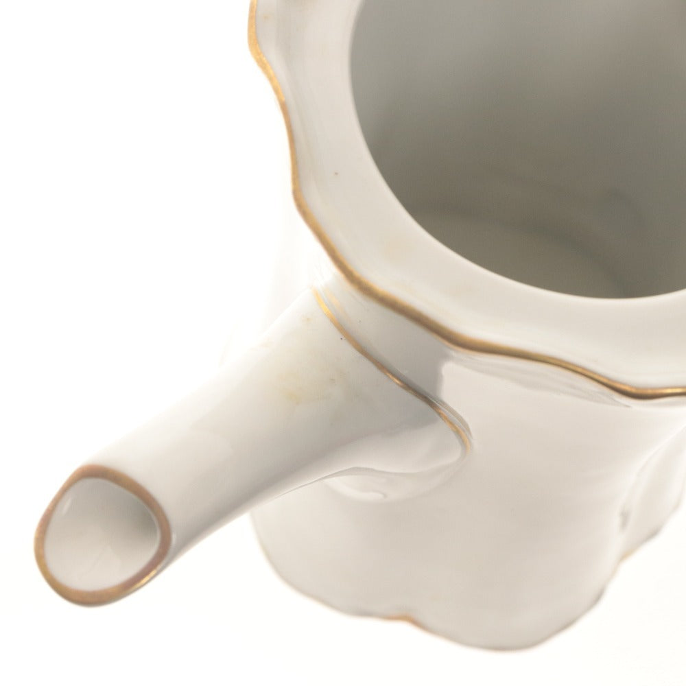 ■ Hutschenreuther フッチェンロイター コーヒーポット 白磁 洋食器 キッチン ポット 無地 ゴールド