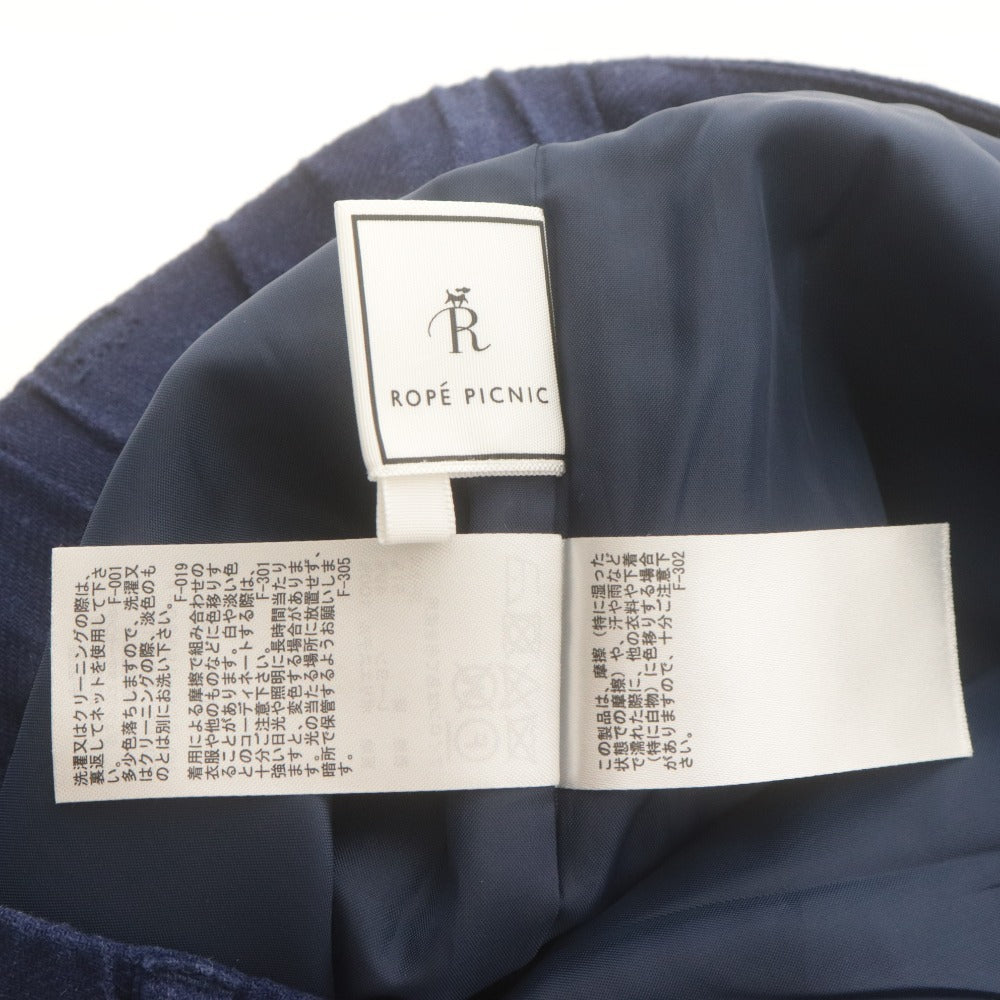 ■ ロペピクニック ROPE PICNIC パンツ ボトムス テーパード 麻 レディース 38 ネイビー