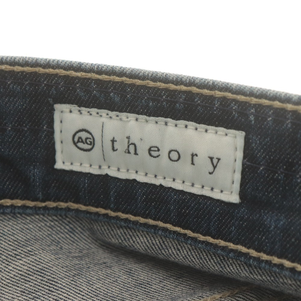 ■ セオリー Theory デニムパンツ ボトムス ジーンズ スキニー スリム ストレッチ ダメージ加工 レディース 24(S相当) インディゴ72