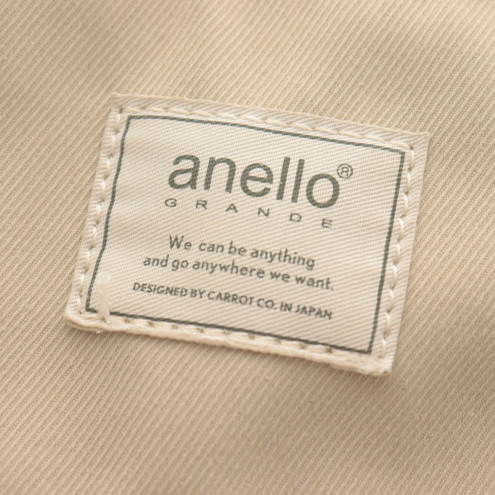 ■ anello アネロ トートバッグ ハンドバッグ 鞄 ファスナー ポケット レディース ベージュ系