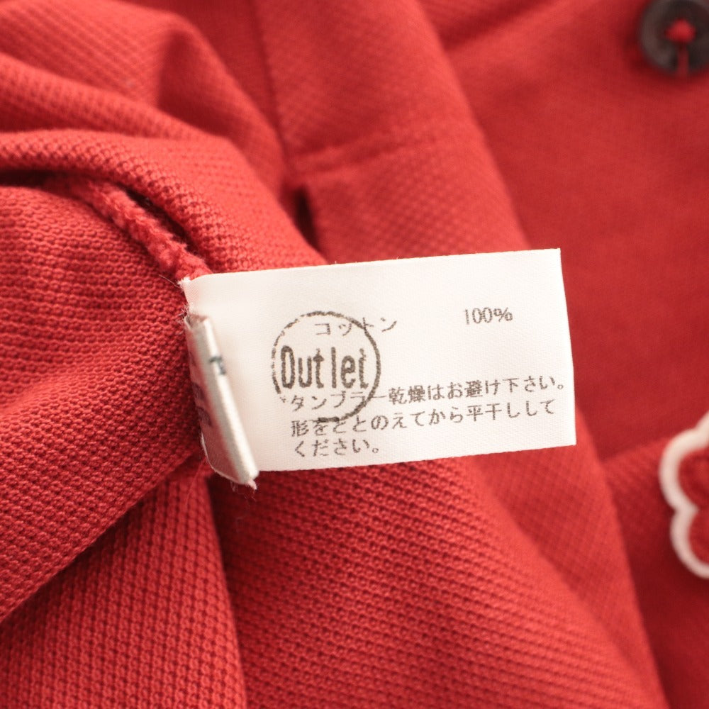 ■ Bottega Veneta ボッテガヴェネタ ポロシャツ トップス 襟 半袖 首ボタン ワンポイント レディース メンズ 44 レッド系