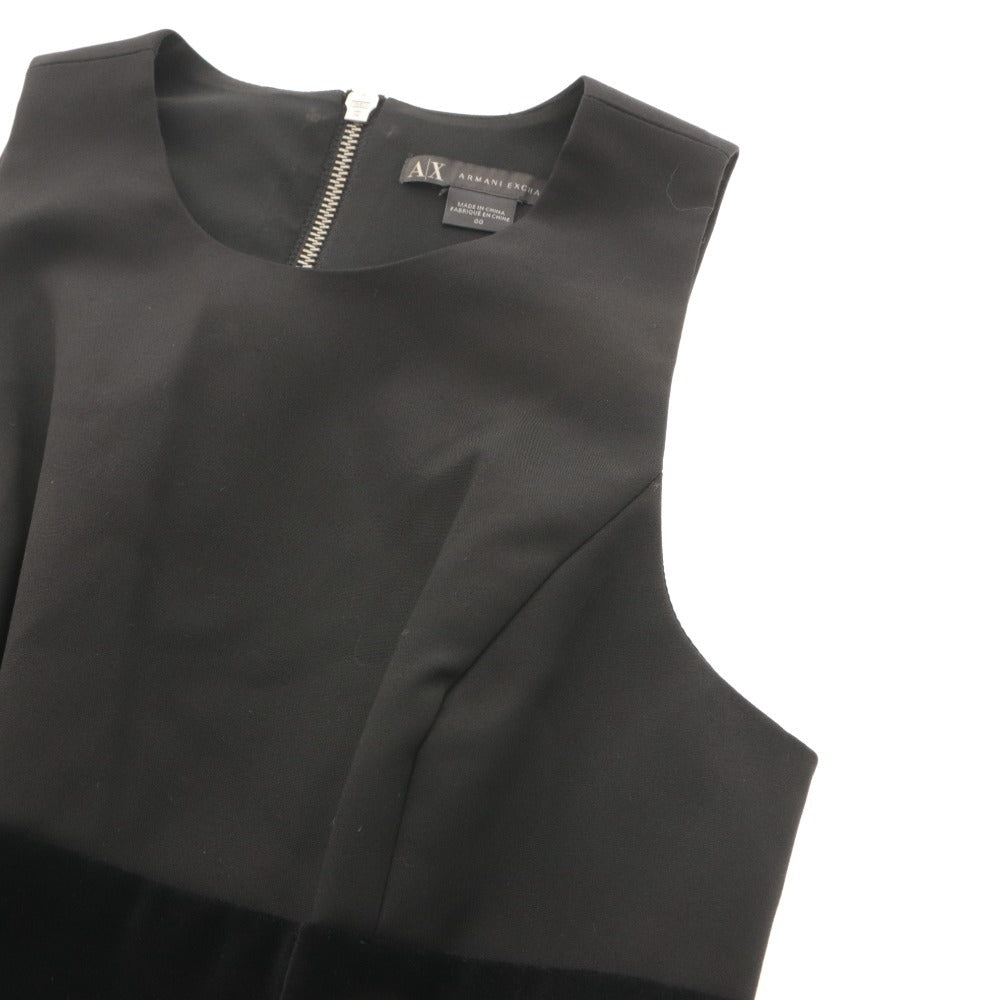 ■ A|X ARMANI EXCHANGE アルマーニエクスチェンジ ワンピース トップス ボトムス 丸首 ノースリーブ レディース 00 ブラック系