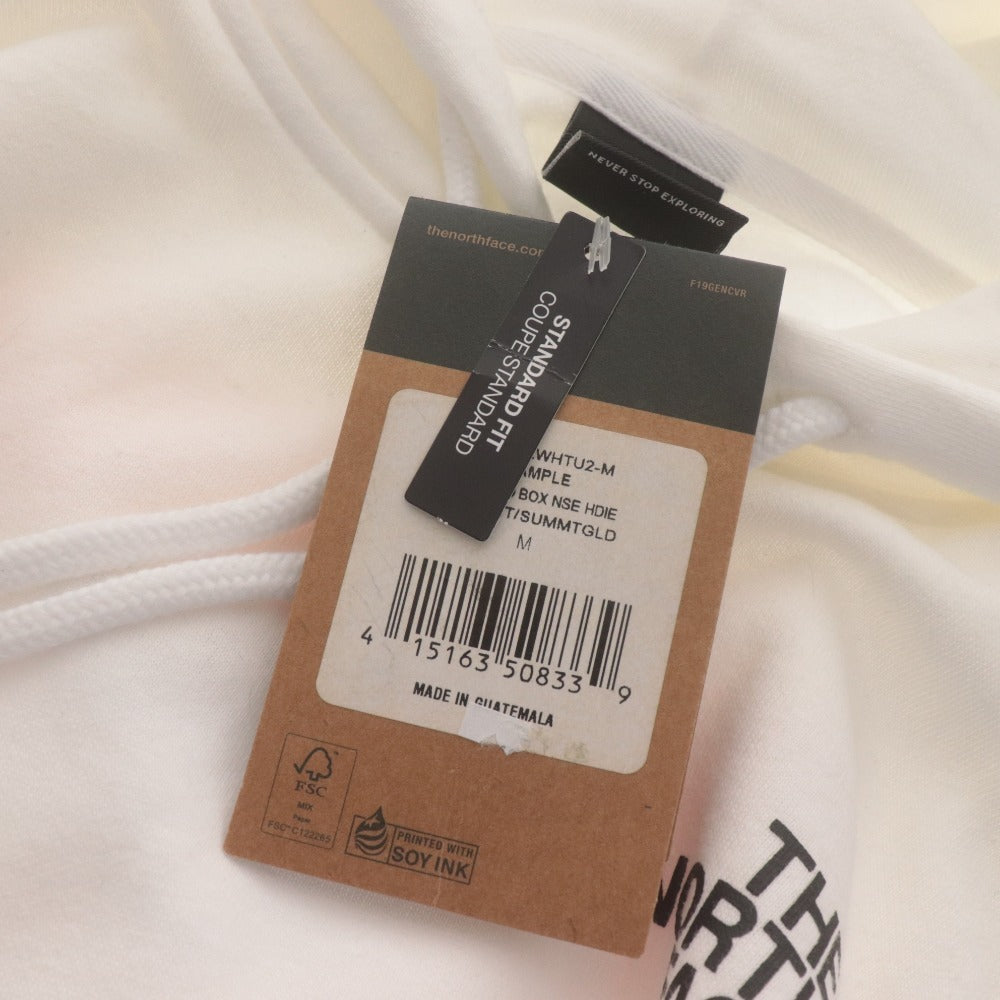 ■ THE NORTH FACE ノースフェイス トレーナー トップス 長袖 フード ポケット ロゴ メンズ M ホワイト タグ付き 未使用